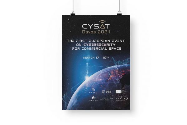Zaprojektowany plakat wydarzenia CYSAT,